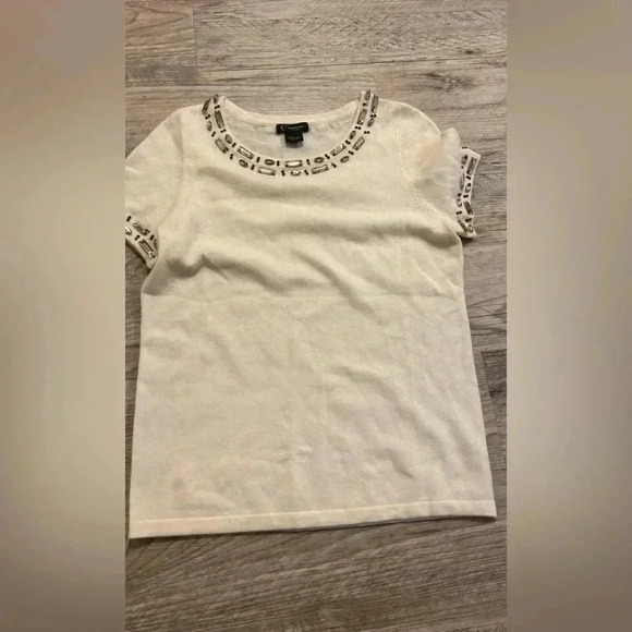 C by Bloomingdale’s cashmere with gems - Picture 1 of 10